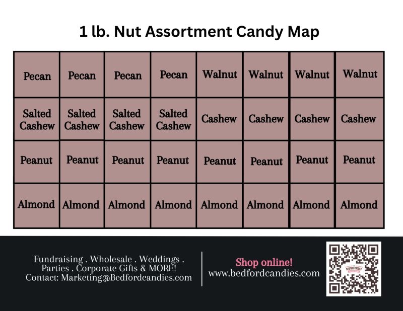 1 lb. Nut Assortment Candy Map