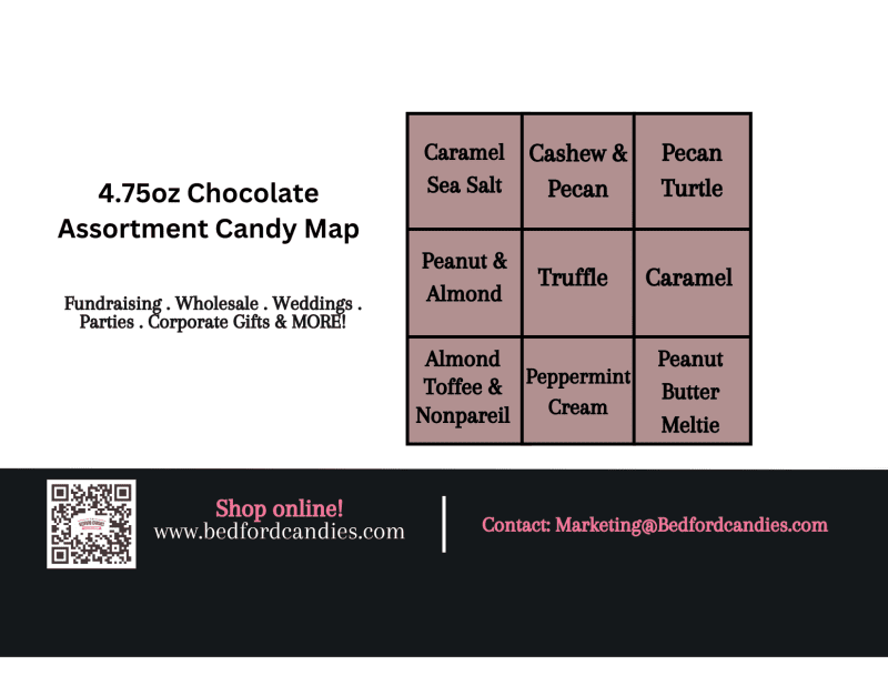 4.5 oz assorted chocolate Map